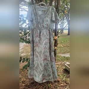 Paisley Print Maxi Dress